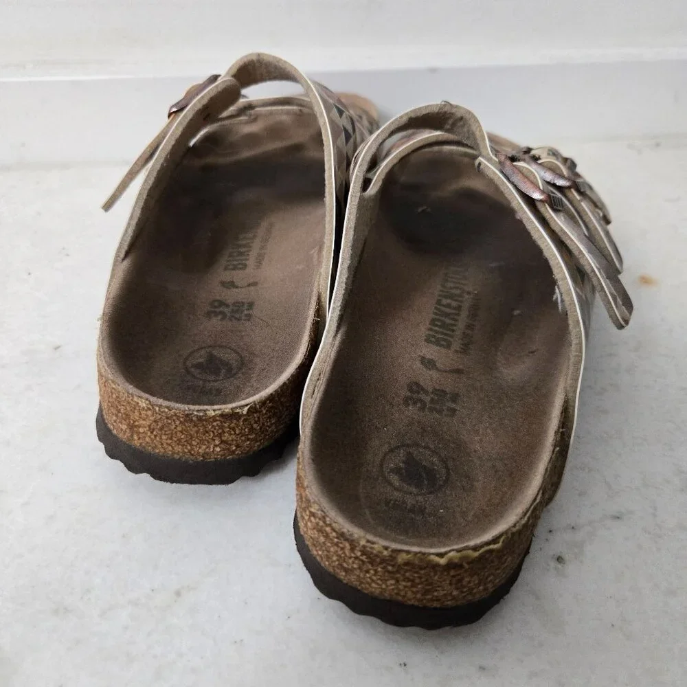 Birkenstock Florida Size 8 Fresh Vegan Ethno Mocha Birko-Flor Sandals - Picture 7 of 14
